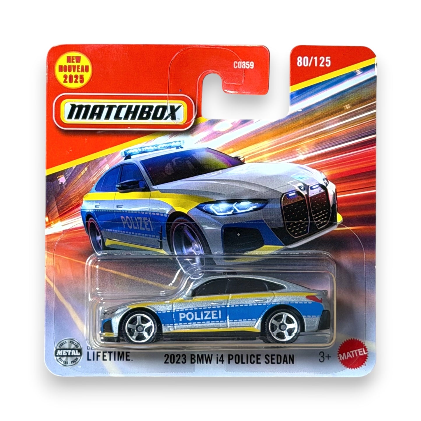 Matchbox - 2023 BMW i4 Police Sedan - 80/125 (JBR00)
