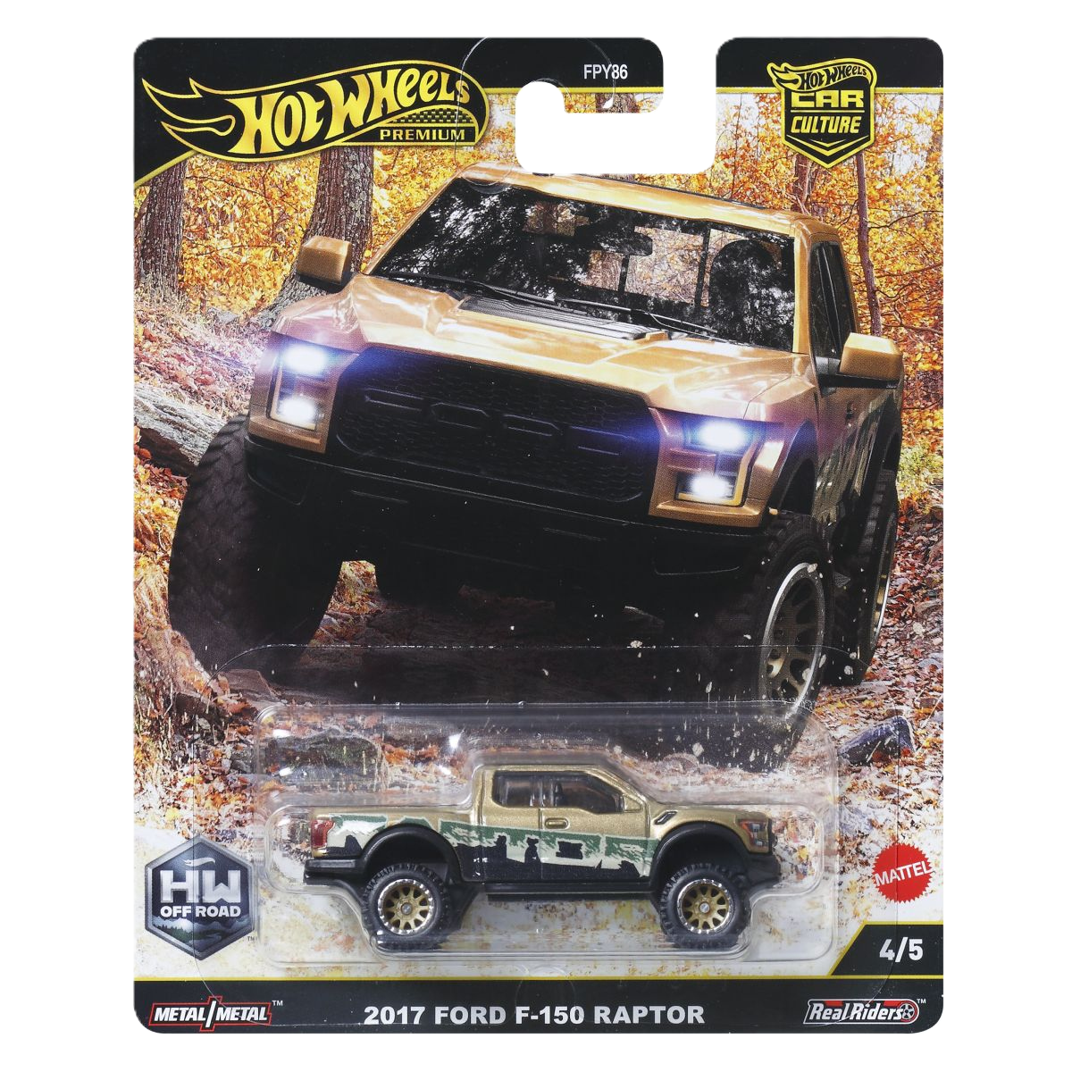 Hot Wheels Premium - 2017 Ford F-150 Raptor - 4/5 (JBK70) - MiniWheels