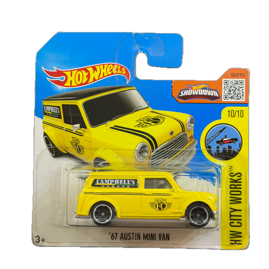 Hot Wheels 2016 - `67 Austin Mini Van - HW City Works - 10/10 (DHX53)
