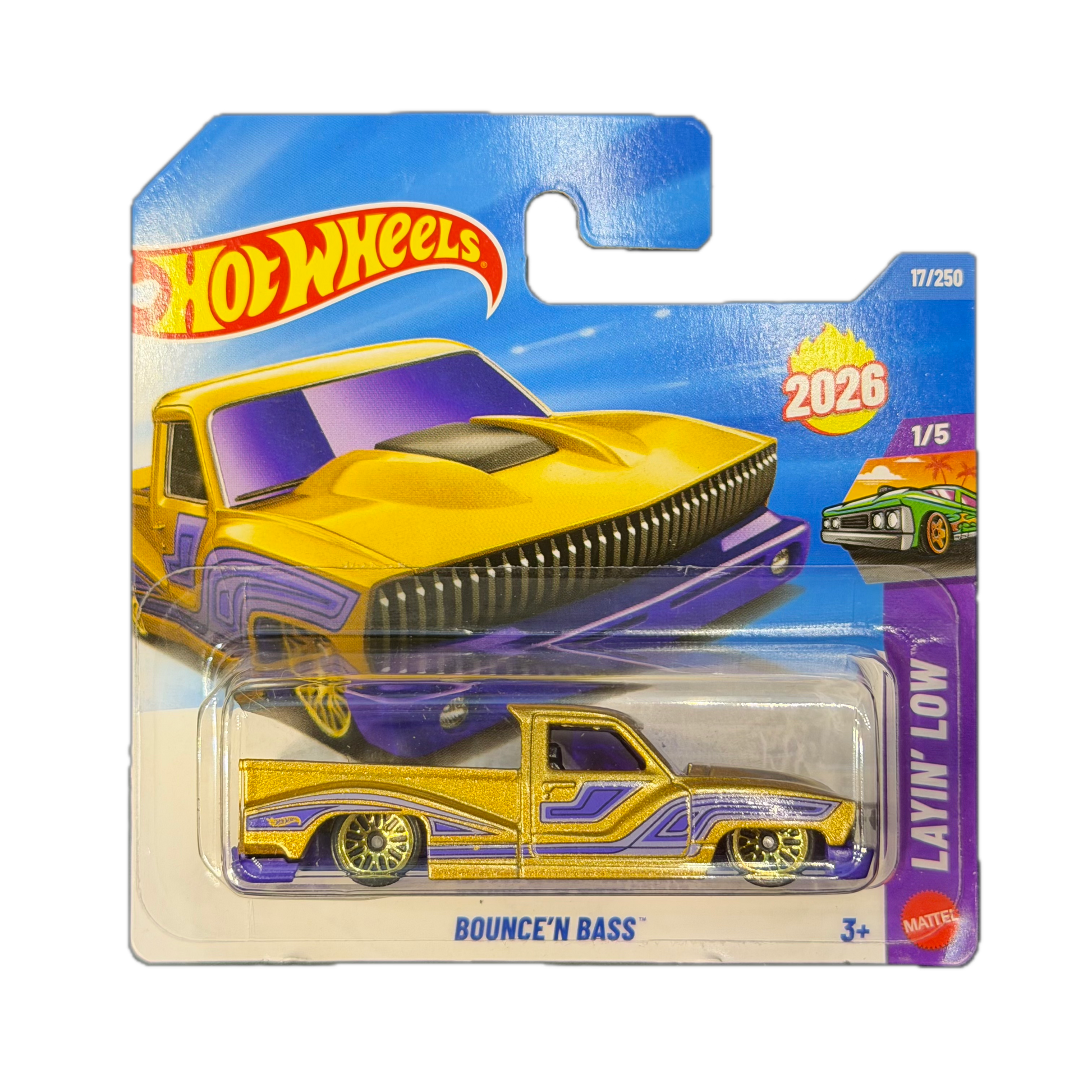 Hot Wheels 2026 - Bounce´n Bass - Layin´ Low - 1/5 (JJH32) - MiniWheels