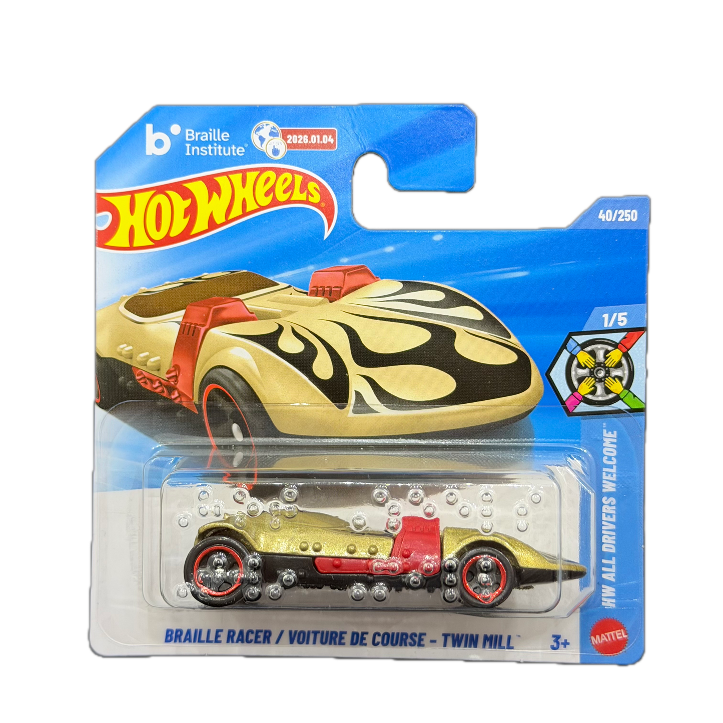 Hot Wheels 2026 - Braille Racer - HW All Drivers Welcome - 1/5 (JJJ11)